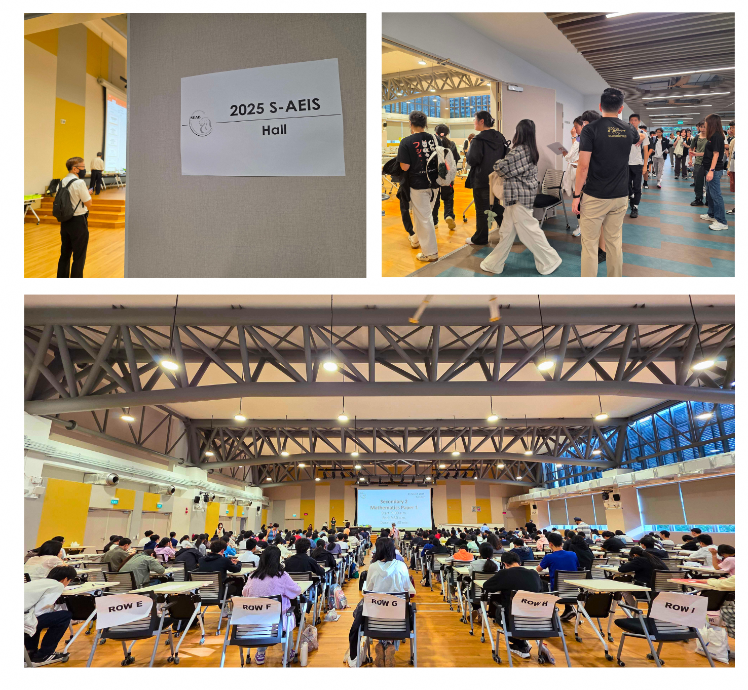 Candidates were directed to take their seats in the test venues in an orderly manner.